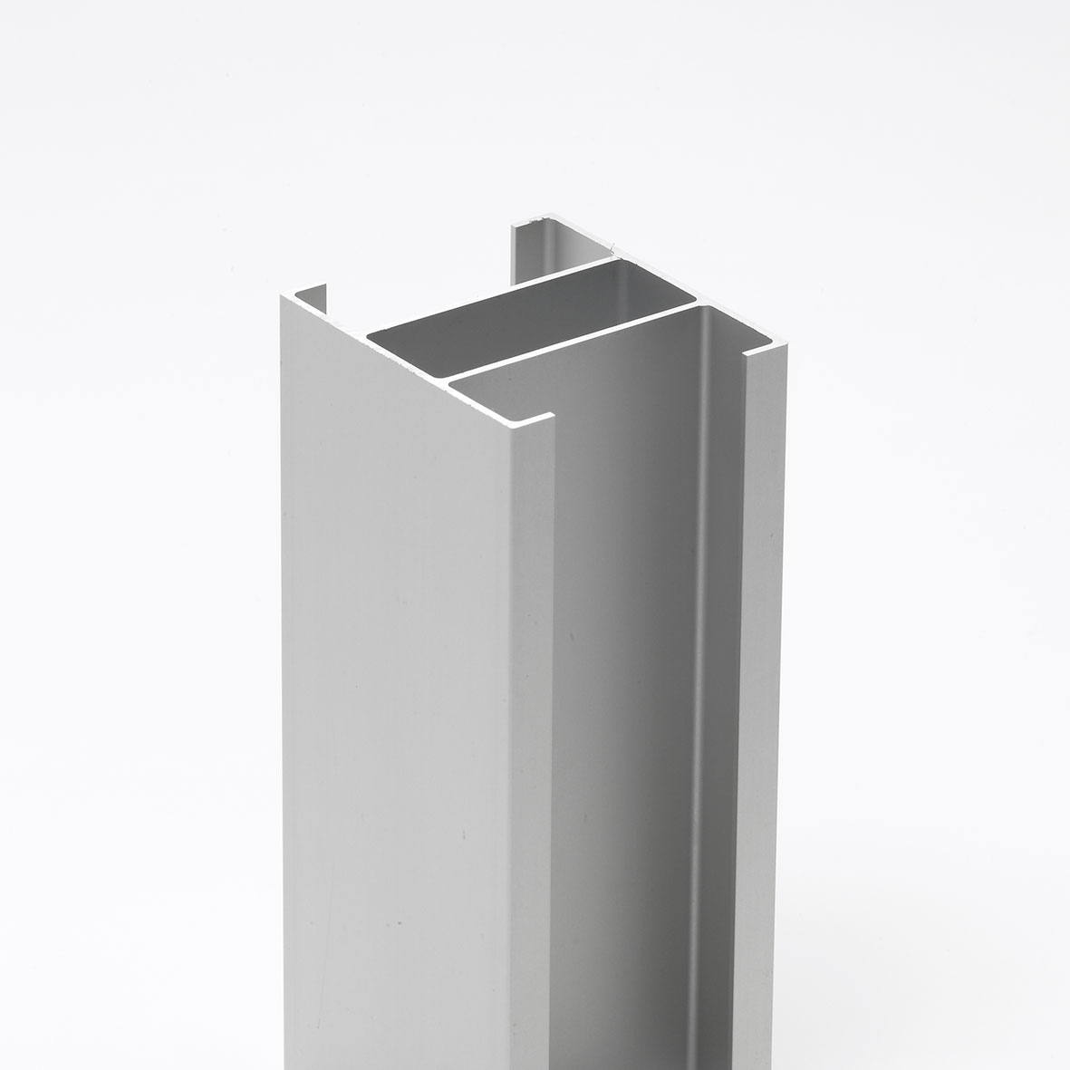 Paal alu 80/70mm gleuf 48mm 300cm + afsluitdop (ALU - RAL 9005 - RAL 7030)